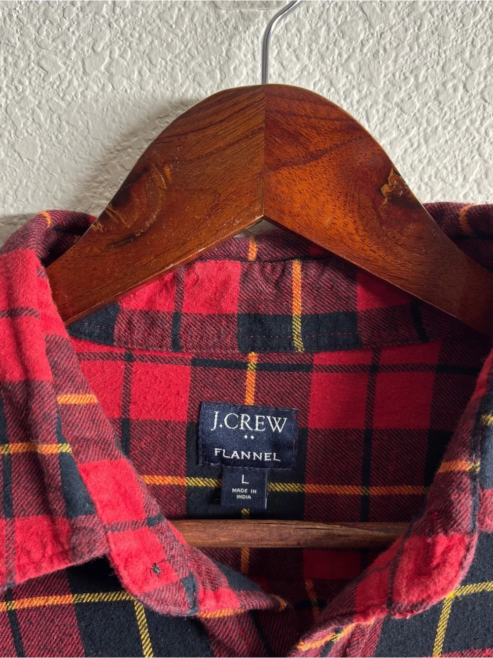 J. Crew Red and Black Plaid Flannel Button-Down Shirt
